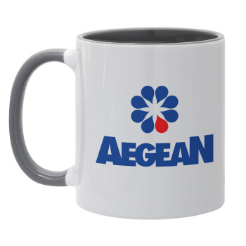 Πρατήριο καυσίμων AEGEAN, Mug colored grey, ceramic, 330ml
