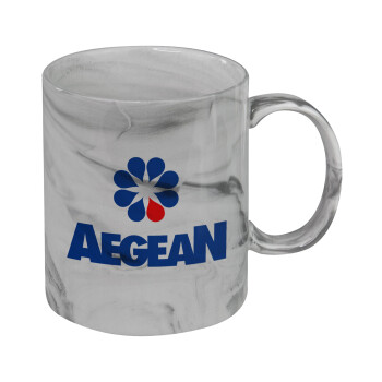 Πρατήριο καυσίμων AEGEAN, Mug ceramic marble style, 330ml
