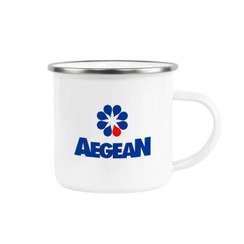 Πρατήριο καυσίμων AEGEAN, Κούπα Μεταλλική εμαγιέ λευκη 360ml