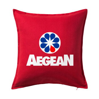 Πρατήριο καυσίμων AEGEAN, Sofa cushion RED 50x50cm includes filling