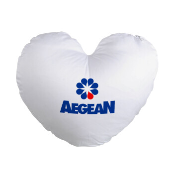 Πρατήριο καυσίμων AEGEAN, Μαξιλάρι καναπέ καρδιά 40x40cm περιέχεται το  γέμισμα