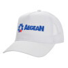 Structured Trucker Adult Hat, with Mesh, WHITE (100% COTTON, ADULT, UNISEX, ONE SIZE)
