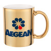 Mug ceramic, gold mirror, 330ml