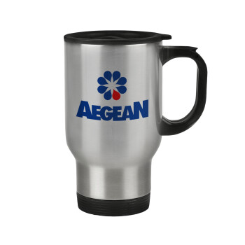 Πρατήριο καυσίμων AEGEAN, Stainless steel travel mug with lid, double wall 450ml