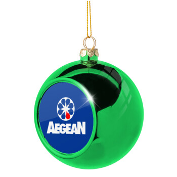 Πρατήριο καυσίμων AEGEAN, Χριστουγεννιάτικη μπάλα δένδρου Πράσινη 8cm