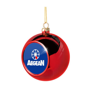 Πρατήριο καυσίμων AEGEAN, Χριστουγεννιάτικη μπάλα δένδρου Κόκκινη 8cm