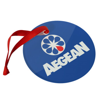 Πρατήριο καυσίμων AEGEAN, Χριστουγεννιάτικο στολίδι γυάλινο 9cm