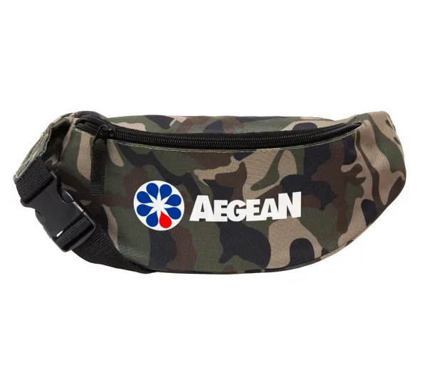 Πρατήριο καυσίμων AEGEAN — Unisex waist bag (banana) in Jungle camouflage color with 2 pockets
