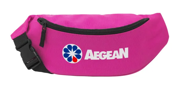 Πρατήριο καυσίμων AEGEAN — Unisex waist bag (banana) in PINK color with 2 pockets