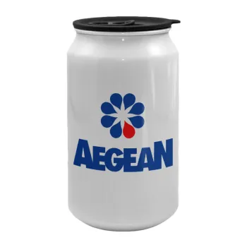 Πρατήριο καυσίμων AEGEAN, Κούπα ταξιδιού μεταλλική με καπάκι (tin-can) 500ml