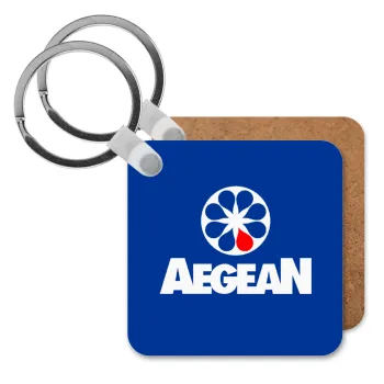 Πρατήριο καυσίμων AEGEAN, Μπρελόκ Ξύλινο τετράγωνο MDF