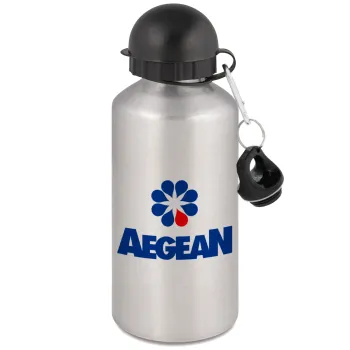 Πρατήριο καυσίμων AEGEAN, Metallic water jug, Silver, aluminum 500ml