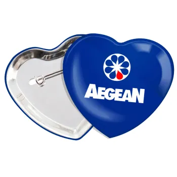 Πρατήριο καυσίμων AEGEAN, Κονκάρδα παραμάνα καρδιά (57x52mm)