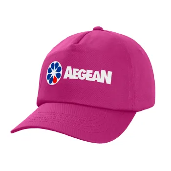 Πρατήριο καυσίμων AEGEAN, Καπέλο παιδικό Baseball, 100% Βαμβακερό Twill, Φούξια (ΒΑΜΒΑΚΕΡΟ, ΠΑΙΔΙΚΟ, UNISEX, ONE SIZE)