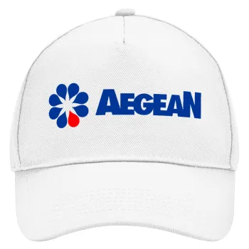 Πρατήριο καυσίμων AEGEAN, Καπέλο Ενηλίκων Baseball, Drill, Λευκό (100% ΒΑΜΒΑΚΕΡΟ, ΕΝΗΛΙΚΩΝ, UNISEX, ONE SIZE)