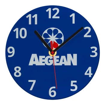 Πρατήριο καυσίμων AEGEAN, Ρολόι τοίχου γυάλινο (20cm)