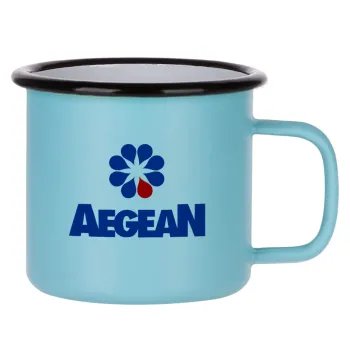 Πρατήριο καυσίμων AEGEAN, Κούπα Μεταλλική εμαγιέ ΜΑΤ σιέλ 360ml