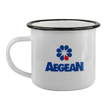 Πρατήριο καυσίμων AEGEAN, Κούπα εμαγιέ με μαύρο χείλος 360ml