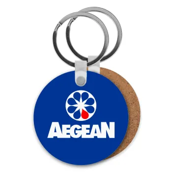 Πρατήριο καυσίμων AEGEAN, Μπρελόκ Ξύλινο στρογγυλό MDF Φ5cm