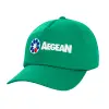 Καπέλο Ενηλίκων Baseball, 100% Βαμβακερό,  Πράσινο (ΒΑΜΒΑΚΕΡΟ, ΕΝΗΛΙΚΩΝ, UNISEX, ONE SIZE)