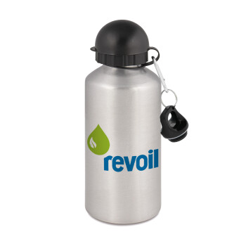 Πρατήριο καυσίμων REVOIL, Metallic water jug, Silver, aluminum 500ml