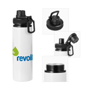 Πρατήριο καυσίμων REVOIL, Metal water bottle with safety cap, aluminum 850ml