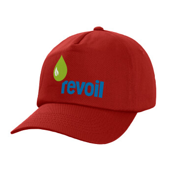 Πρατήριο καυσίμων REVOIL, Καπέλο παιδικό Baseball, 100% Βαμβακερό, Low profile, Κόκκινο