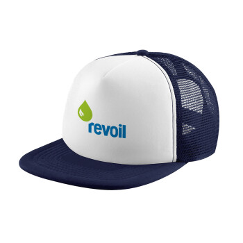 Πρατήριο καυσίμων REVOIL, Καπέλο Ενηλίκων Soft Trucker με Δίχτυ Dark Blue/White (POLYESTER, ΕΝΗΛΙΚΩΝ, UNISEX, ONE SIZE)