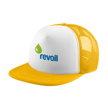 Πρατήριο καυσίμων REVOIL, Καπέλο Ενηλίκων Soft Trucker με Δίχτυ Κίτρινο/White (POLYESTER, ΕΝΗΛΙΚΩΝ, UNISEX, ONE SIZE)