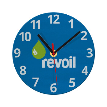 Πρατήριο καυσίμων REVOIL, Ρολόι τοίχου γυάλινο (20cm)