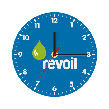 Πρατήριο καυσίμων REVOIL, Ρολόι τοίχου ξύλινο (20cm)