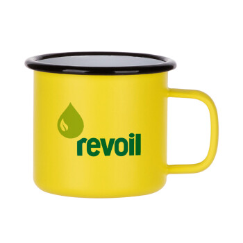 Πρατήριο καυσίμων REVOIL, Κούπα Μεταλλική εμαγιέ ΜΑΤ Κίτρινη 360ml