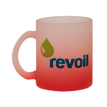 Πρατήριο καυσίμων REVOIL, Κούπα γυάλινη δίχρωμη με βάση το κόκκινο ματ, 330ml