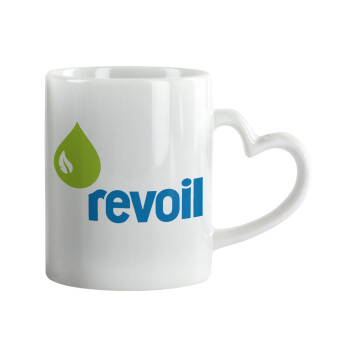 Πρατήριο καυσίμων REVOIL, Mug heart handle, ceramic, 330ml