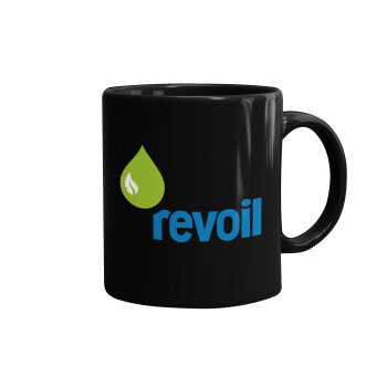 Πρατήριο καυσίμων REVOIL, Mug black, ceramic, 330ml