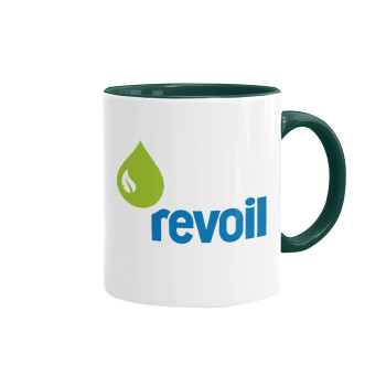 Πρατήριο καυσίμων REVOIL, Mug colored green, ceramic, 330ml
