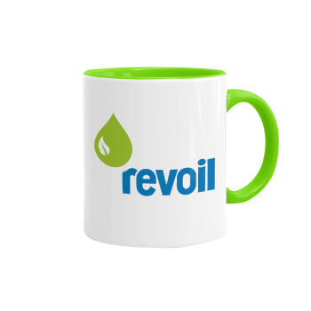 Πρατήριο καυσίμων REVOIL, Mug colored light green, ceramic, 330ml