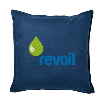 Πρατήριο καυσίμων REVOIL, Μαξιλάρι καναπέ Μπλε 100% βαμβάκι, περιέχεται το γέμισμα (50x50cm)
