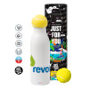 Tennis ball Metal mug thermos White, double wall, 550ml