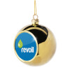 Golden Christmas tree ball ornament 8cm