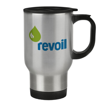 Πρατήριο καυσίμων REVOIL, Stainless steel travel mug with lid, double wall 450ml