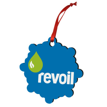 Πρατήριο καυσίμων REVOIL, Χριστουγεννιάτικο στολίδι snowflake ξύλινο 7.5cm