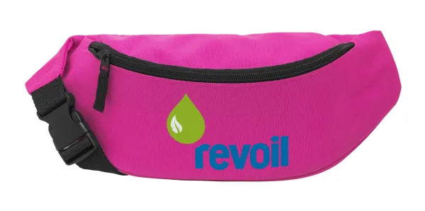 Πρατήριο καυσίμων REVOIL — Unisex waist bag (banana) in PINK color with 2 pockets