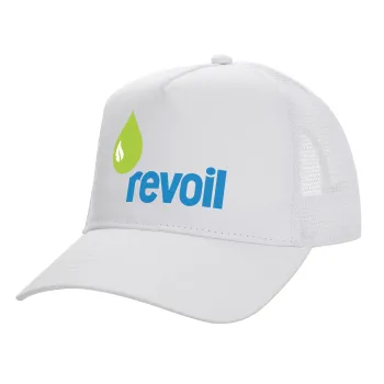 Πρατήριο καυσίμων REVOIL, Καπέλο Ενηλίκων Structured Trucker, με Δίχτυ, ΛΕΥΚΟ (100% ΒΑΜΒΑΚΕΡΟ, ΕΝΗΛΙΚΩΝ, UNISEX, ONE SIZE)