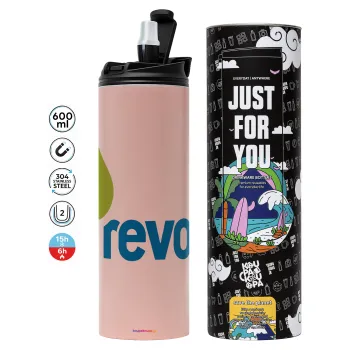 Πρατήριο καυσίμων REVOIL, Tumbler stainless steel PINK 600ml