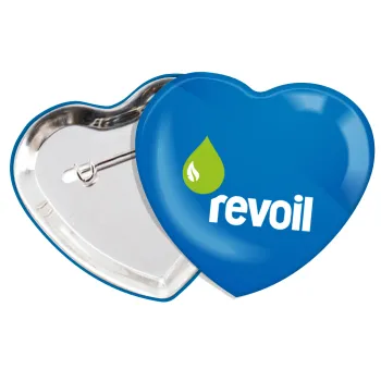 Πρατήριο καυσίμων REVOIL, Κονκάρδα παραμάνα καρδιά (57x52mm)