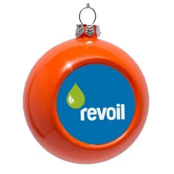 Πρατήριο καυσίμων REVOIL, Στολίδι Χριστουγεννιάτικη μπάλα δένδρου Πορτοκαλί 8cm
