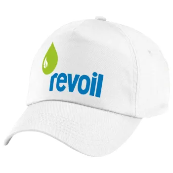 Πρατήριο καυσίμων REVOIL, Καπέλο παιδικό Baseball, 100% Βαμβακερό Twill, Λευκό (ΒΑΜΒΑΚΕΡΟ, ΠΑΙΔΙΚΟ, UNISEX, ONE SIZE)