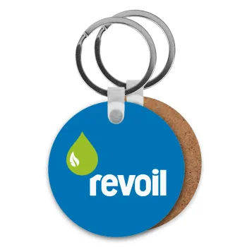 Πρατήριο καυσίμων REVOIL, Μπρελόκ Ξύλινο στρογγυλό MDF Φ5cm