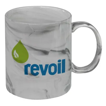 Πρατήριο καυσίμων REVOIL, Mug ceramic marble style, 330ml